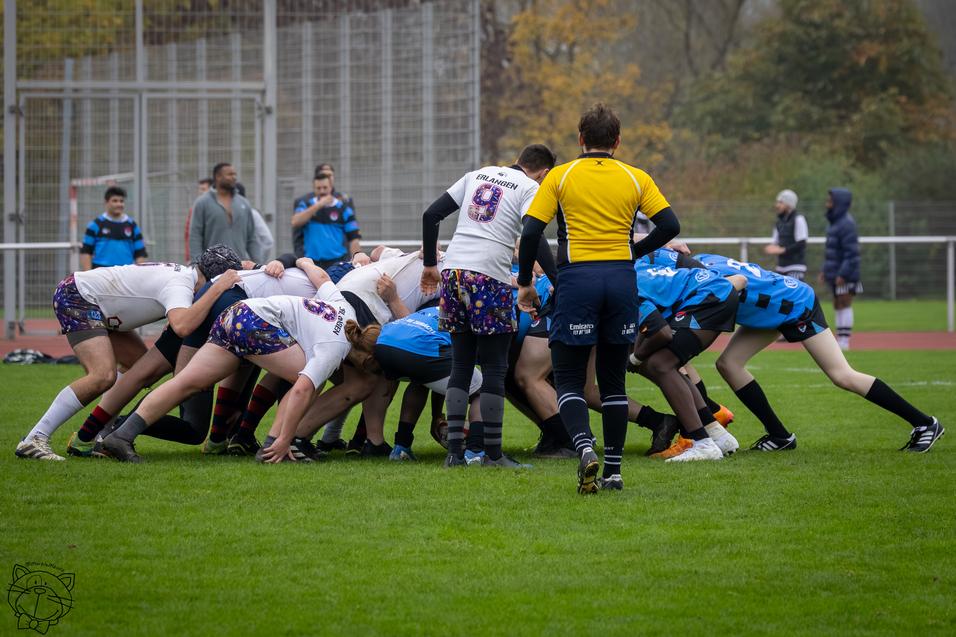 Scrum im Spiel gegen die Black‘n‘Blues